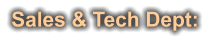 Sales & Tech Dept: